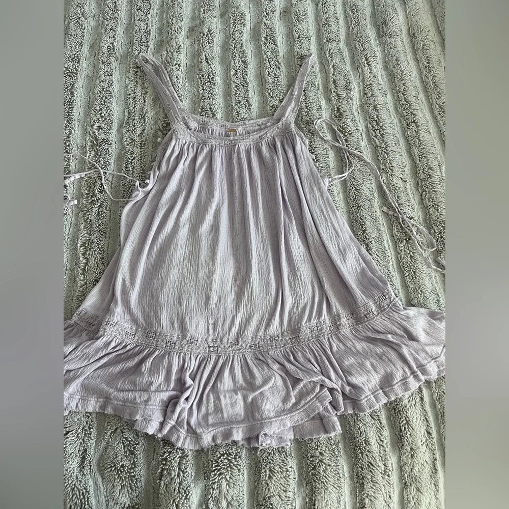 Free People sleeveless tunic dress in lavender size L - Picture 1 of 9